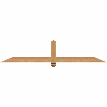 Ekena Millwork Eugene Smooth Timber Gable Bracket, Western Red Cedar, 72"W x 15"H x 3 1/2"D x 3 1/2"F, 5/12 Pitch GBW072X15X0404EUG00SWR
